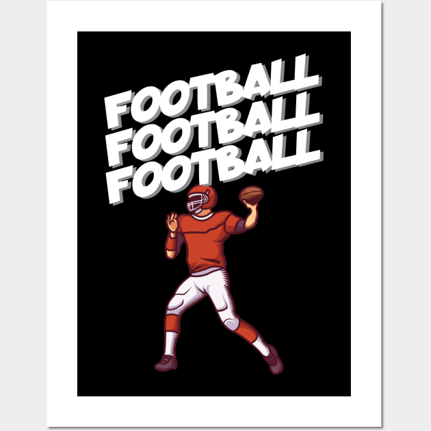 Football football football Wall Art by maxcode